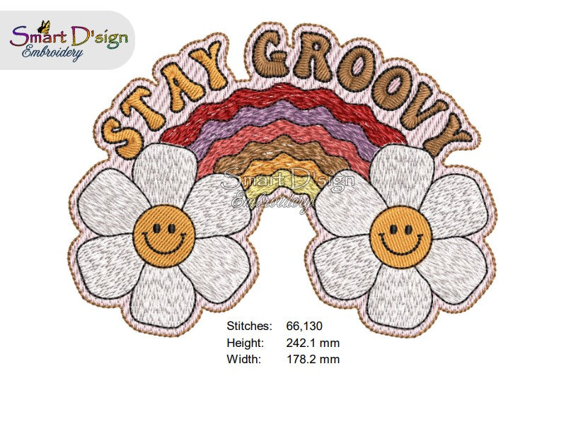 STAY GROOVY Retro Hippie Design