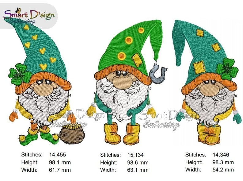 ST. PATRICKS DAY GNOMES 3 Leprechauns Set