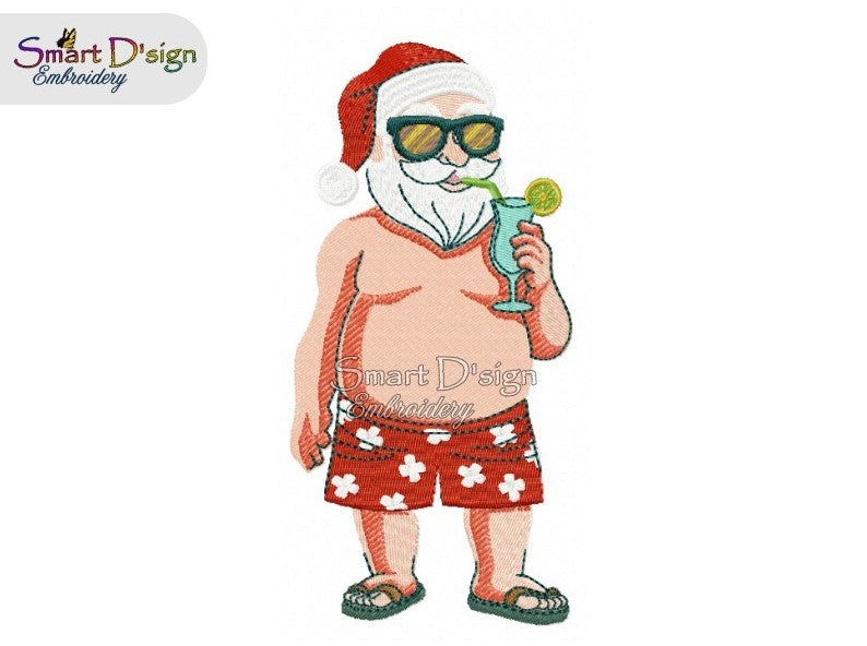 SUMMER SANTA CLAUS with COCKTAIL