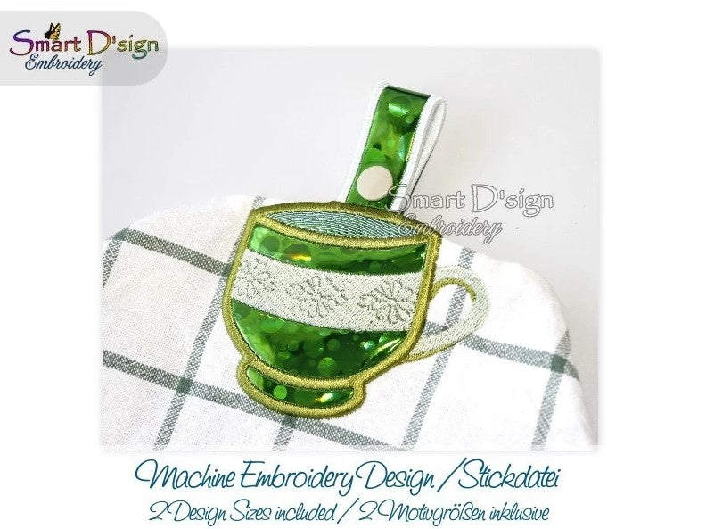 COFFEE TEA MUG - ITH Towel Hanger 2 Sizes Pack