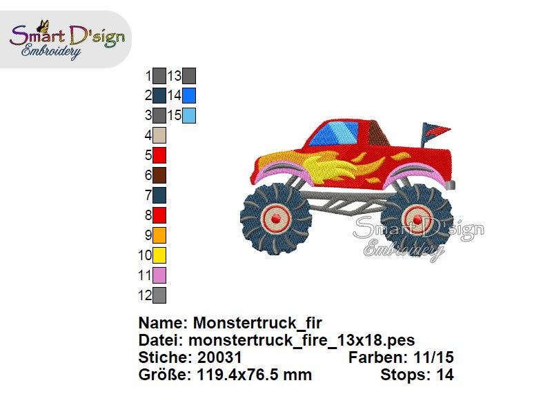 MONSTER TRUCKS - FIRE -