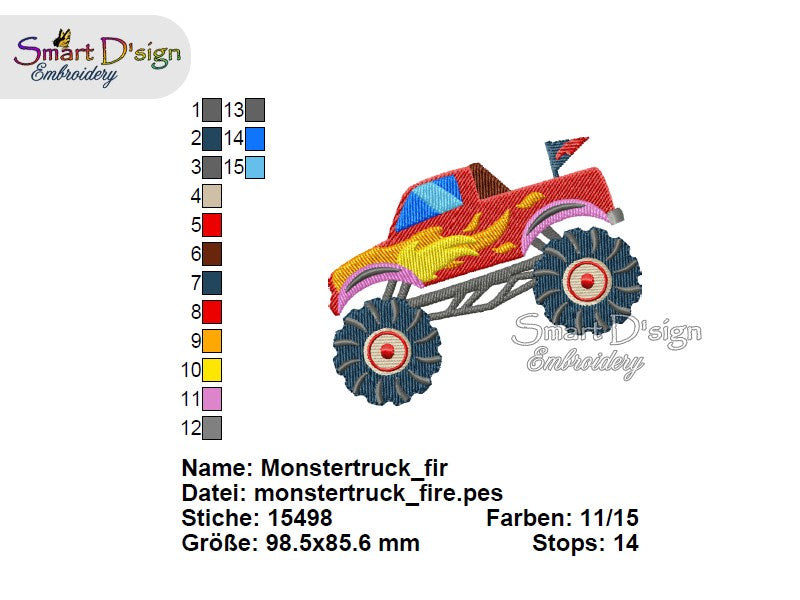 MONSTER TRUCKS - FIRE -