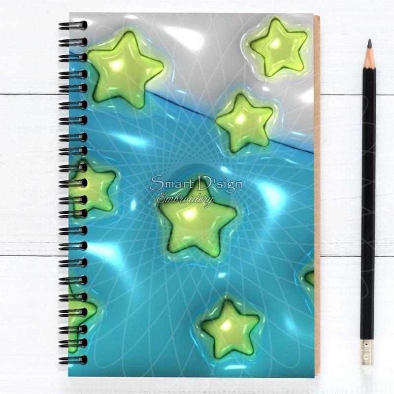 PUFFY 3D STARS - 3D Inflated 11 Oz Mug Wrap