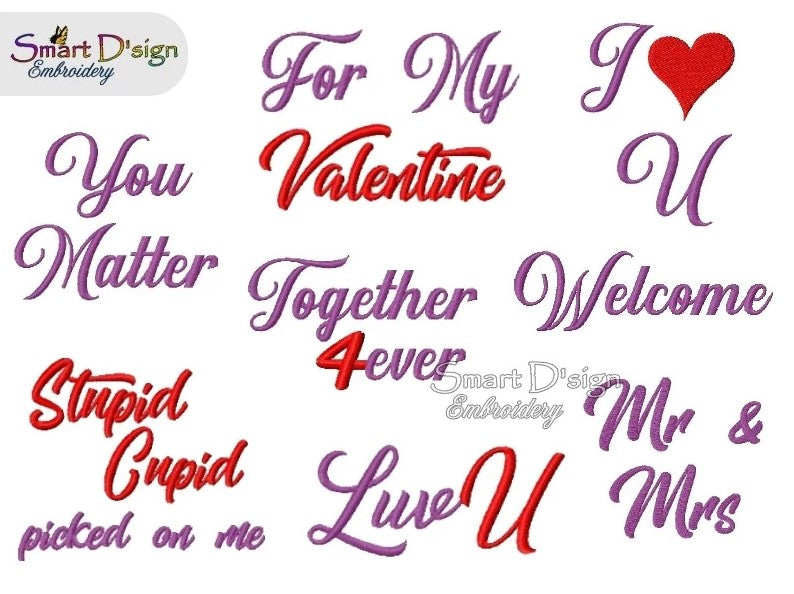 VALENTINE SAYINGS Mega Set