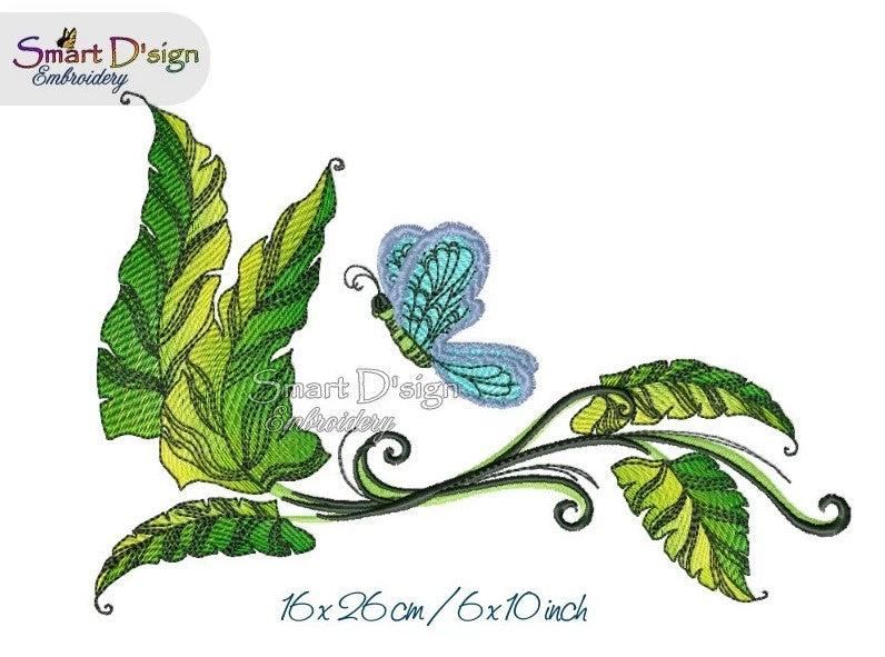 TROPICAL VINE with BUTTERFLIES MEGA SET