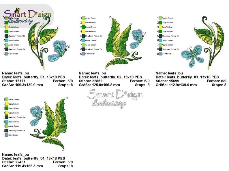 TROPICAL VINE with BUTTERFLIES MEGA SET