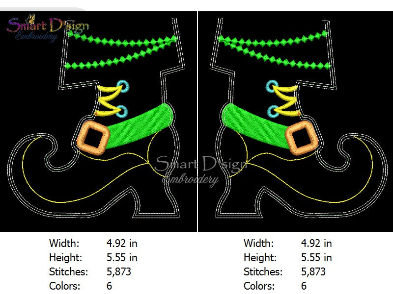 ITH WITCH LEGS - BOOTS & BROOM Halloween