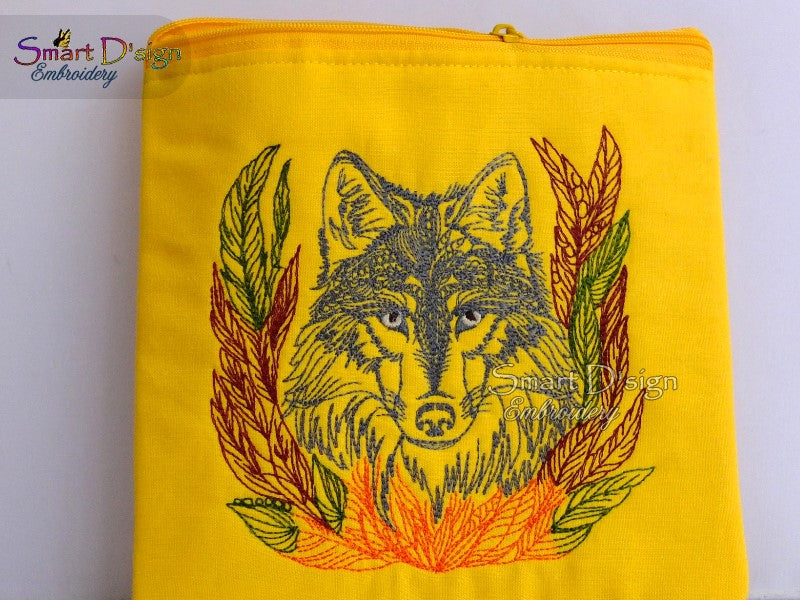 WOLF WITH FEATHERS Sketch Motif