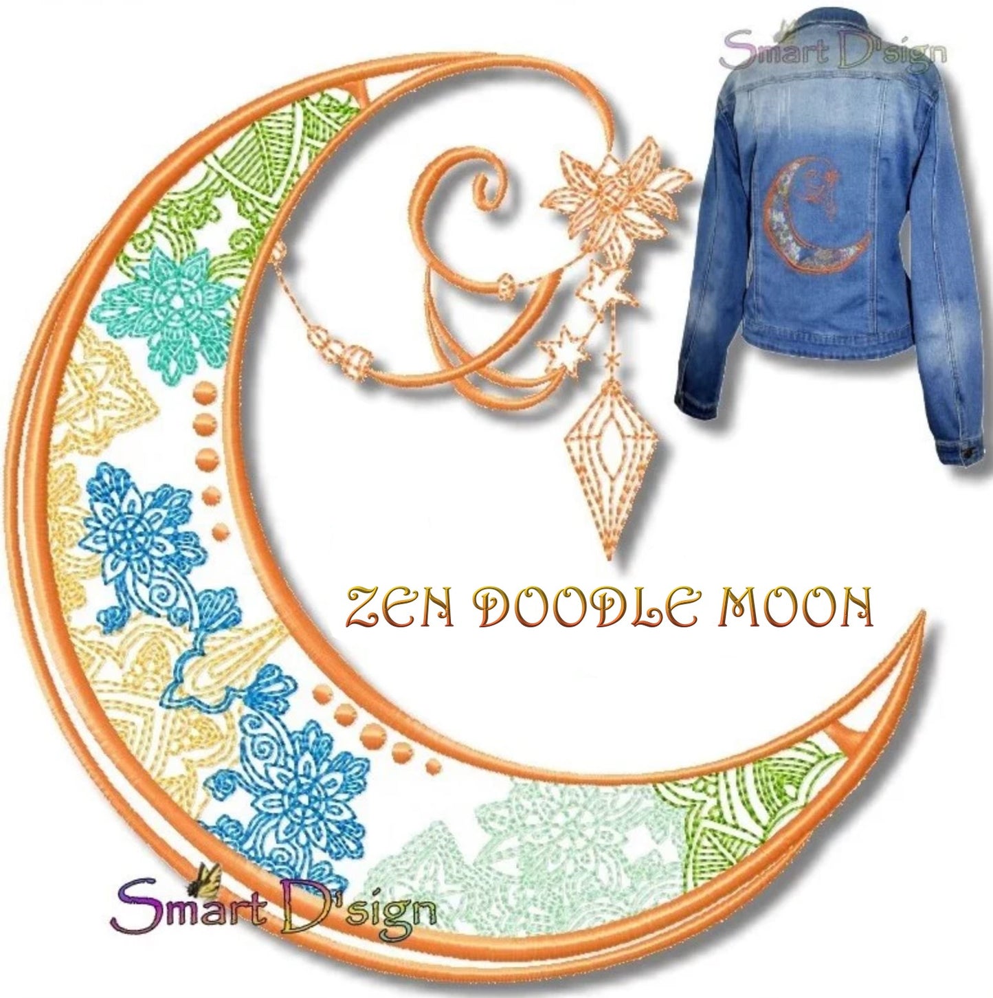 ZEN DOODLE MANDALA MOON