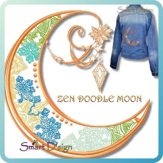 ZEN DOODLE MANDALA MOON